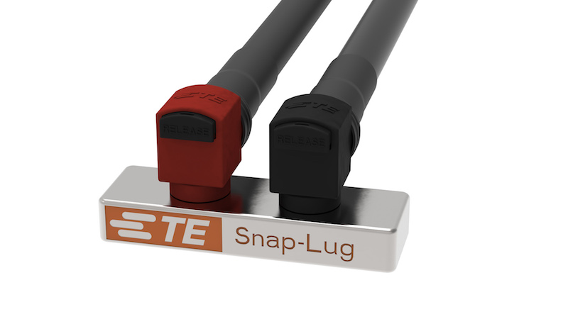 TE Connectivity's Snap-Lug power connectors handle heavy and harsh apps